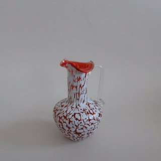 Vintage mini orange glass flower vase/ӥơ  饹 ߥ ե١ /ִ/ޤ(A817)