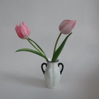 Vintage BlackWhite Ceramic Flower Vase/ӥơ ƫ ե١/(A821)