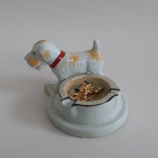 Vintage 1950's Ceramic made in JAPAN Dog Ash Tray /ӥơ ƫ  åȥ졼/ʪ/֥(A829)