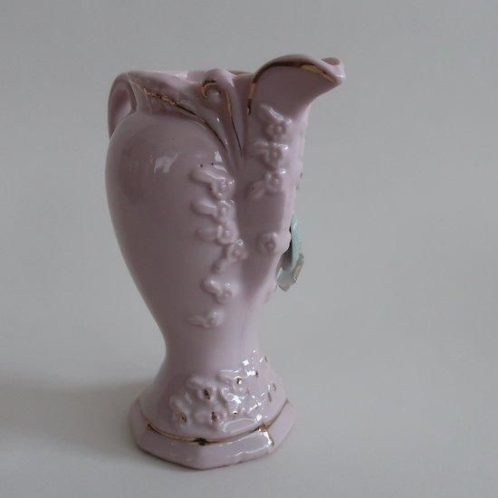 Vintage ceramic pink rose flower vase/ビンテージ SONSCO社製