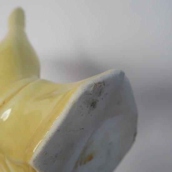 Vintage McCoy Pottery 1940s Hand Vase with Holly Leaf&Berry Bow