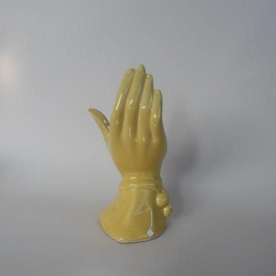 McCoy 陶器　フラワーベース 花瓶　ヴィンテージ　希少 Vintage McCoy Pottery 1940s Hand Vase with Holly Leaf&Berry