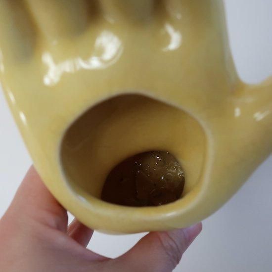 Vintage McCoy Pottery 1940s Hand Vase with Holly Leaf&Berry