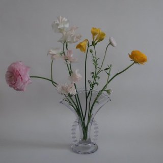 Vintage Imperial Glass Candlewick Fan Vase/ӥơImperial Glassե١ /ִ/(A842)
