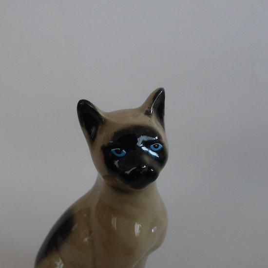 タイ製 陶器 シャム猫 ヴィンテージ すべる