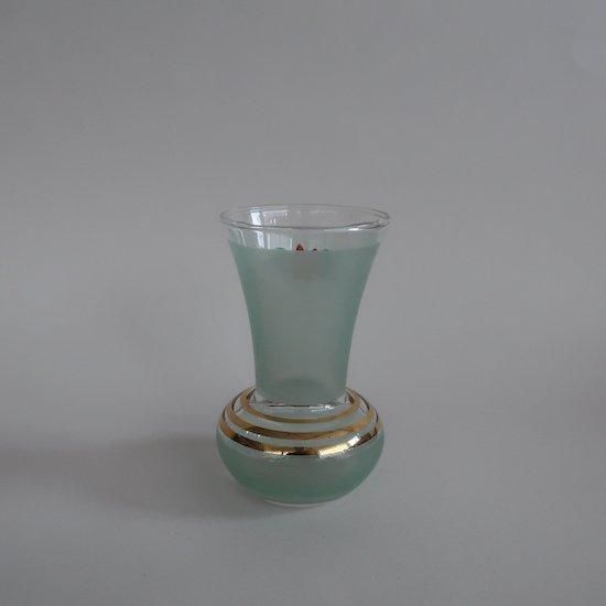 Vintage mini hand painted glass flower vase/ビンテージハンド