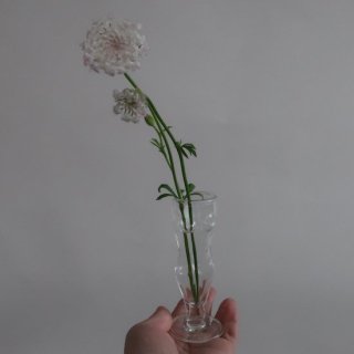 Vintage Clear Glass nude Flower Vase/ӥơ ꥢ饹 ̡ ե١ /ִ/(A858)