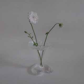 Vintage Italy trumpet swirl lily Flower Vase/ӥơ 饹 ꡼ ե١ /ִ/(A862)