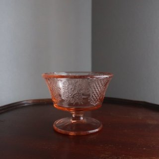 Vintage Pink Sherbert Glass/Ice cream cup/ӥơ 㡼٥å 饹 ꡼५å(A873)