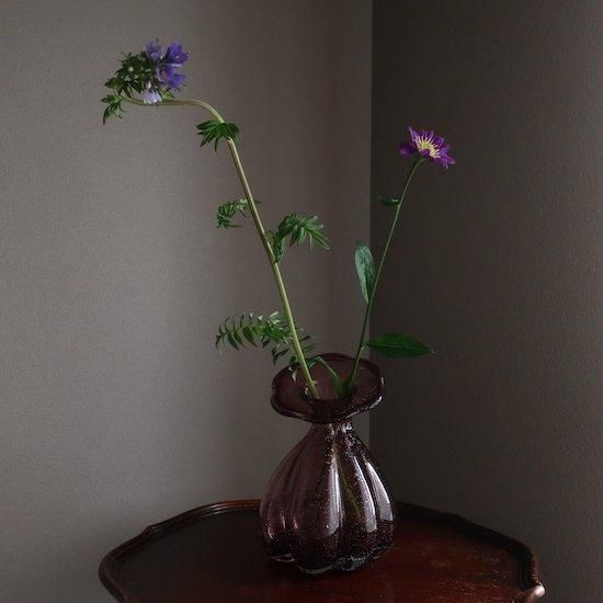 紫色のひび割れ釉薬の花瓶　直径約22cm 紫色のひび割れ釉薬の花瓶 直径約22cm - メルカリ