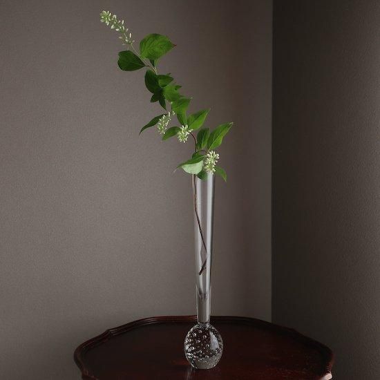 Vintage 1950s bubbles glass flower vase/ビンテージ バブル