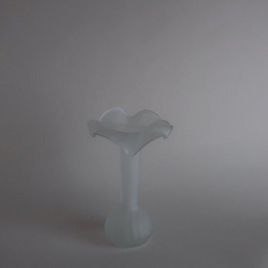 Vintage White Stripe Frost Flower Vase/ビンテージ ホワイト Vintage White Stripe Frost Flower Vase/ビンテージ ホワイト