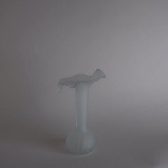 Vintage White Stripe Frost Flower Vase/ビンテージ ホワイト Vintage White Stripe Frost Flower Vase/ビンテージ ホワイト
