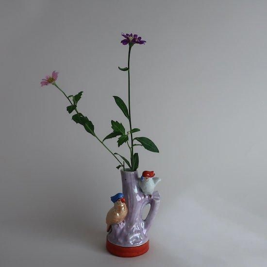 Vintage Ceramic Tree×Birds flower vase/ビンテージ TT Takito Vintage Ceramic Tree×Birds flower vase/ビンテージ TT Takito