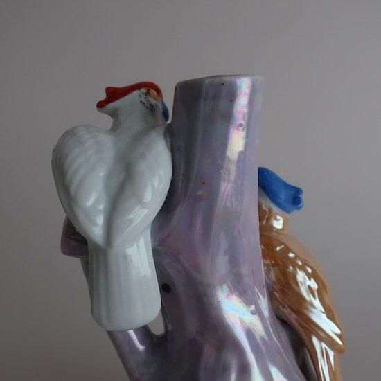 Vintage Ceramic Tree×Birds flower vase/ビンテージ TT Takito Vintage Ceramic Tree×Birds flower vase/ビンテージ TT Takito