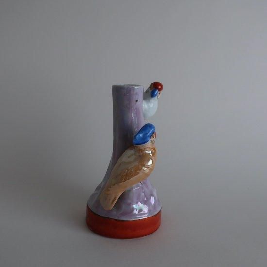 Vintage Ceramic Tree×Birds flower vase/ビンテージ TT Takito Vintage Ceramic Tree×Birds flower vase/ビンテージ TT Takito