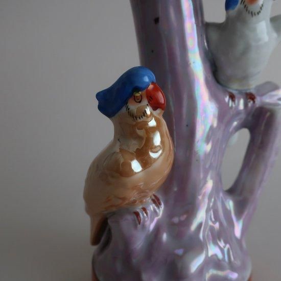 Vintage Ceramic Tree×Birds flower vase/ビンテージ TT Takito