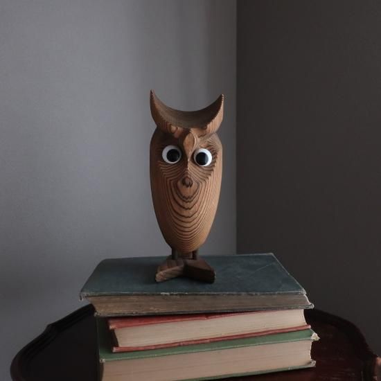 Vintage 1960s Wood Owl Figurine /ビンテージ 木製 フクロウ Vintage 1960s Wood Owl Figurine /ビンテージ 木製 フクロウ