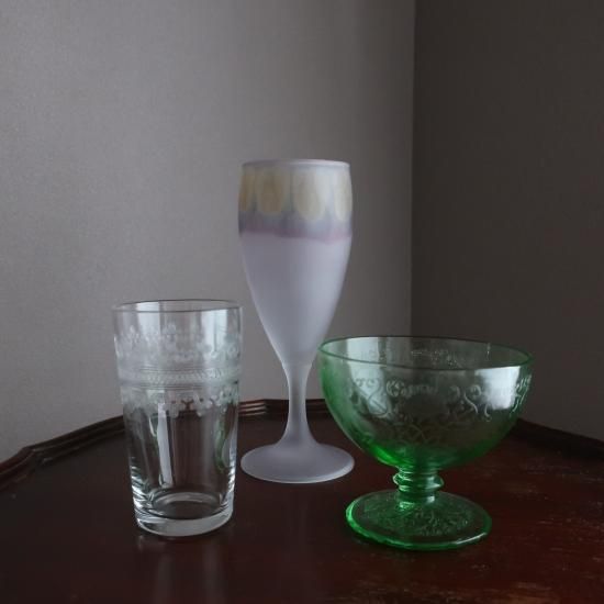 ● Reuven Glass ルーベングラス カナダ ヴィンテージ ガラス花瓶 ○ Reuven Glass ルーベングラス カナダ ヴィンテージ ガラス