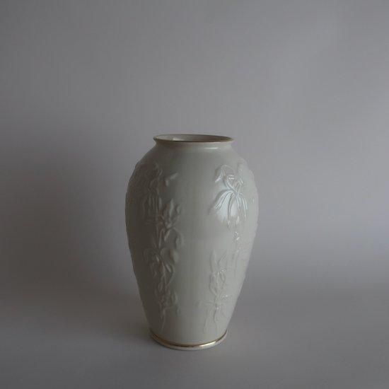 Vintage Lenox Ivory Floral Gold Trim flower vase/ビンテージ