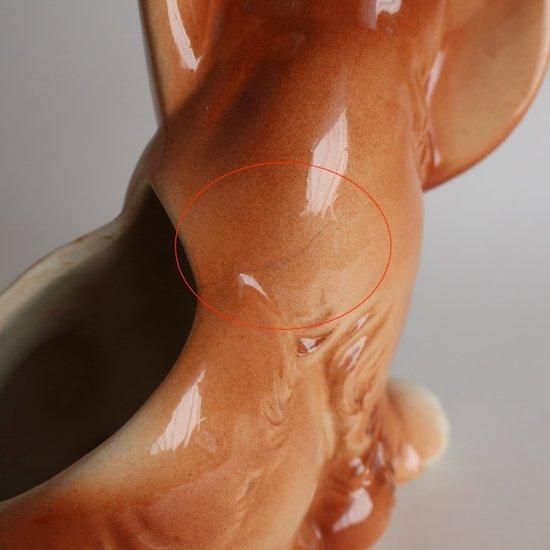 Vintage 50s ceramic dog flower vase/ビンテージ 犬モチーフ