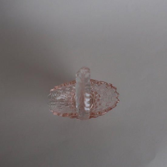 Vintage Pink Glass Basket/ビンテージ ピンク ガラス