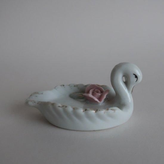 Vintage 1950s Ceramic Swan Tray/ビンテージ 陶器 スワン 小物入れ