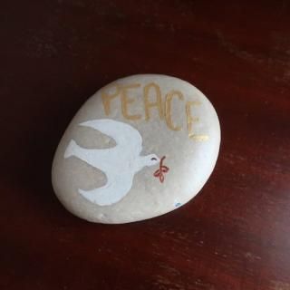 Vintage PEACE Stone Object/ӥơ ȡ ϥɥڥ ֥(A938)
