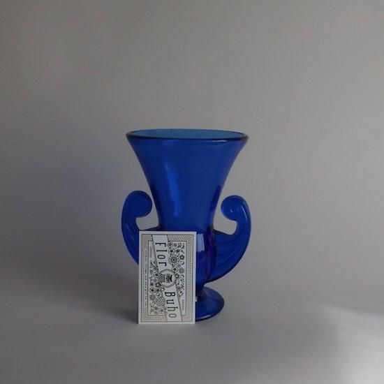 Antique 1920s Blue glass flower vase/アンティーク ブルー Antique 1920s Blue glass flower vase/アンティーク ブルー