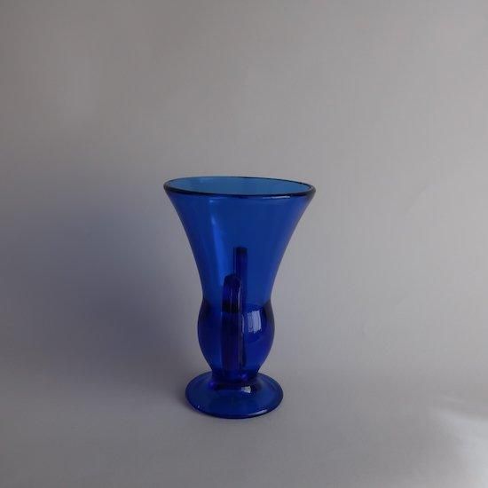 Antique 1920s Blue glass flower vase/アンティーク ブルー Antique 1920s Blue glass flower vase/アンティーク ブルー