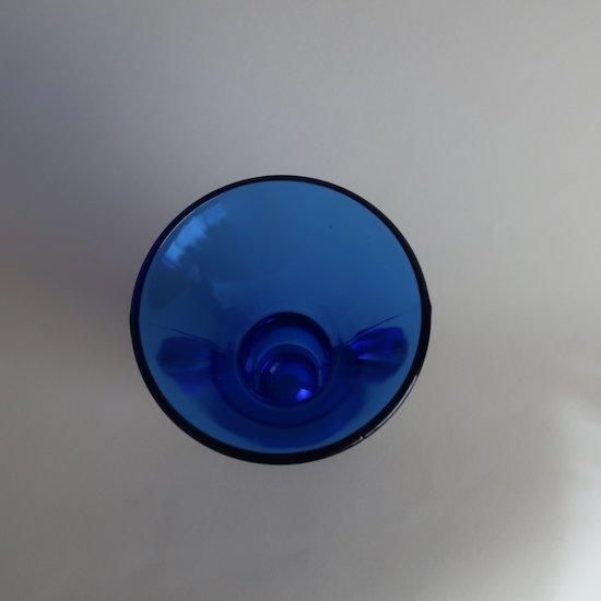 Antique 1920s Blue glass flower vase/アンティーク ブルー