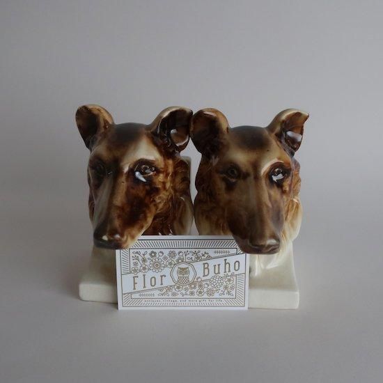 Vintage Ceramic Dog Bookends SET/ビンテージ 陶器 犬モチーフ Vintage Ceramic Dog Bookends SET/ビンテージ 陶器 犬モチーフ