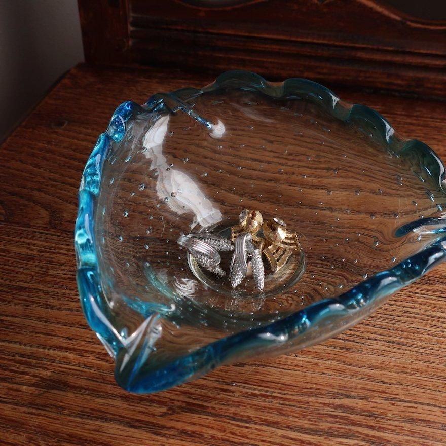 Vintage MURANO glass ash tray/ビンテージ ムラノガラス Vintage MURANO glass ash tray/ビンテージ ムラノガラス