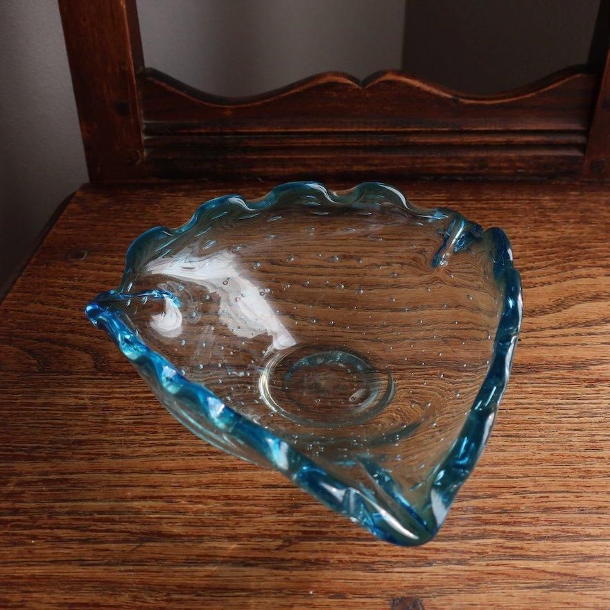 Vintage MURANO glass ash tray/ビンテージ ムラノガラス
