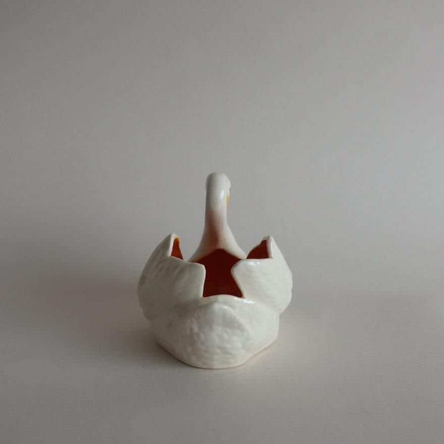 Vintage Ceramic Swan Tray Object/ビンテージ 陶器 白鳥 Vintage Ceramic Swan Tray Object/ビンテージ 陶器 白鳥