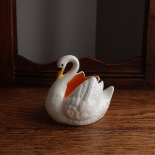 Vintage Ceramic Swan Tray Object (A969)