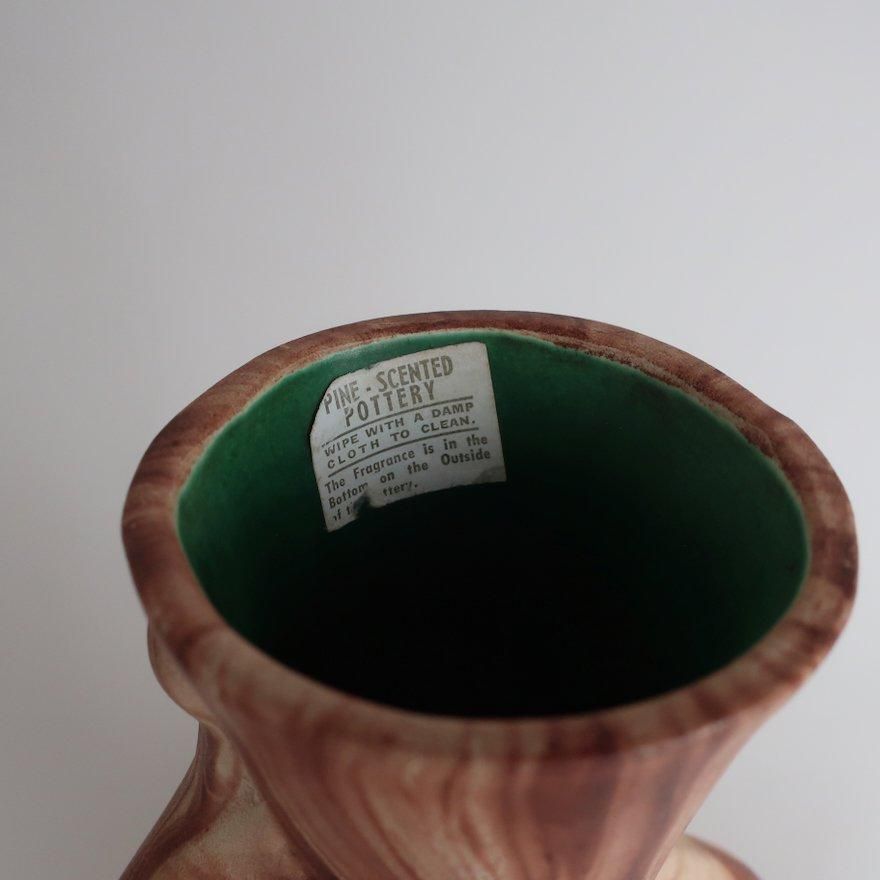 Vintage 1950's Art Pottery Marble Ceramic flower vase