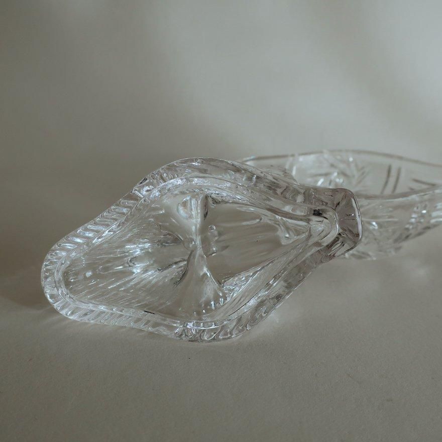 Vintage Glass Swan Tray Object Accessory Case/ビンテージ