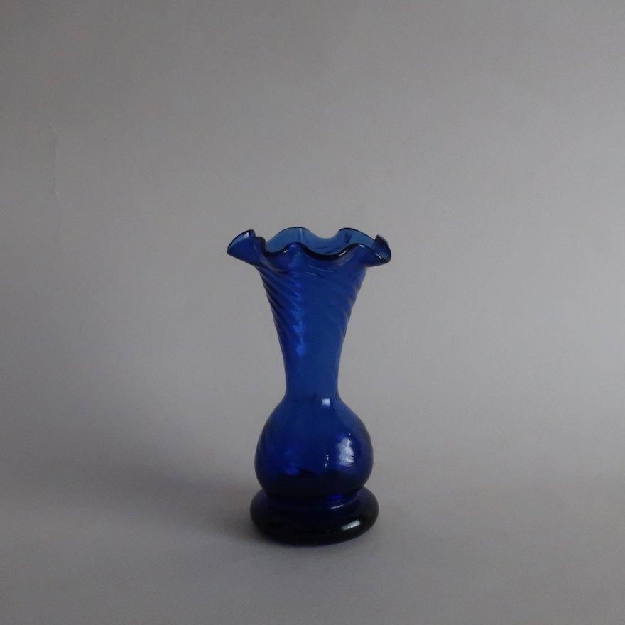 Vintage Blue Glass Small Flower Vase/ビンテージ ブルー Vintage Blue Glass Small Flower Vase/ビンテージ ブルー