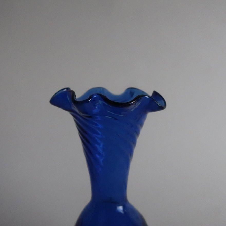 Vintage Blue Glass Small Flower Vase/ビンテージ ブルー Vintage Blue Glass Small Flower Vase/ビンテージ ブルー