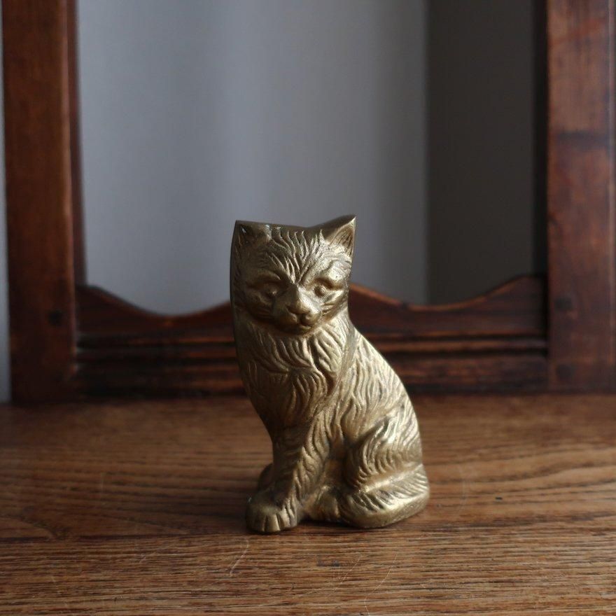 Vintage Cat motif brass object/ビンテージ 真鍮 猫 モチーフ Vintage Cat motif brass object/ビンテージ 真鍮 猫 モチーフ