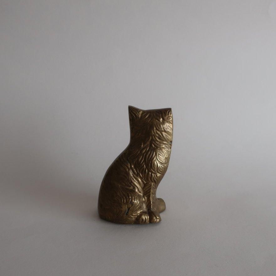 Vintage Cat motif brass object/ビンテージ 真鍮 猫 モチーフ