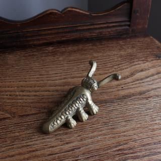Vintage Grasshopper motif brass object (A994)