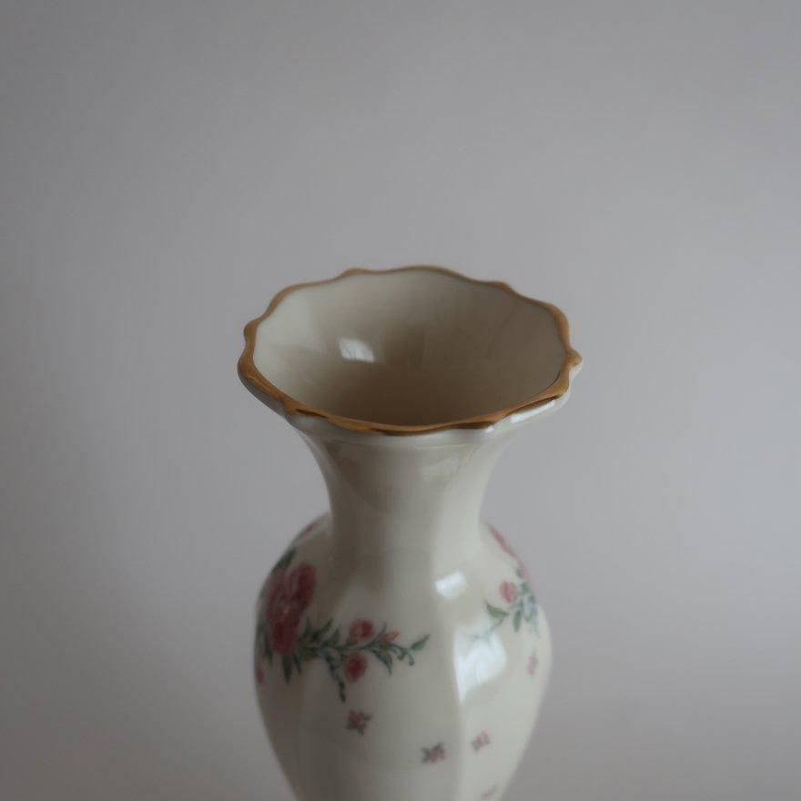 古い大花瓶 Vintage Lenox Ceramic Rose Flower Vase/ビンテージ Lenox社製