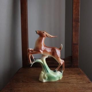 Vintage Ceramic 1940's Deer Figurine Object (B003)