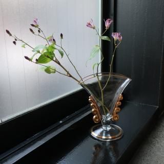 Vintage Heisey Glass Company Lariat footed Vase (B014)