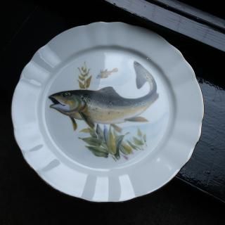 Vintage Winterling Marktleuthen Bavaria Germany Fish Plate (B038)