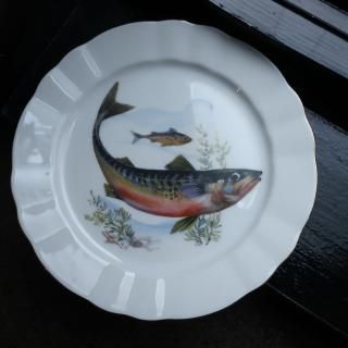 Vintage Winterling Marktleuthen Bavaria Germany Fish Plate (B039)