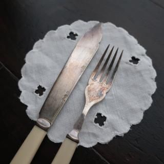 Antique England  Fish Knife and Fork Set(B084)