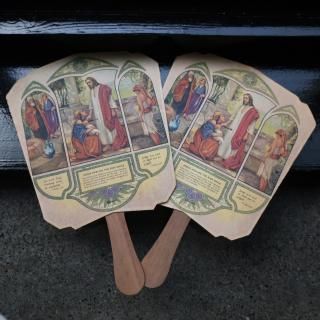 Vintage Advertising Paper Fan (B086) 